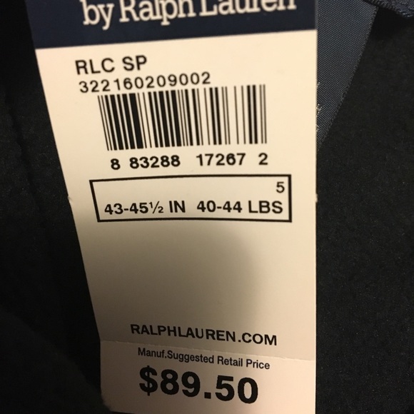 Black Polo Ralph Lauren little boys zipper coat - Picture 3 of 4